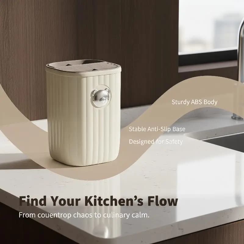 Portautensili Compatto per Cucina, Design Resistente, Scatola Multifunzionale per Organizzazione Cucina