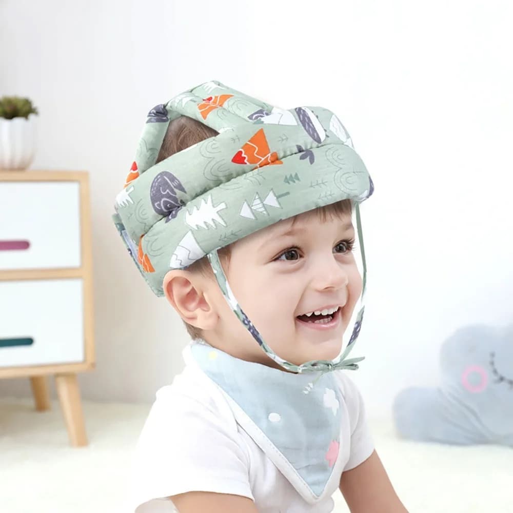 Cuscino protettivo per la testa del bambino, materiale in cotone morbido e traspirante, per i neonati che imparano a sedersi e strisciare, previene lesioni sulla testa