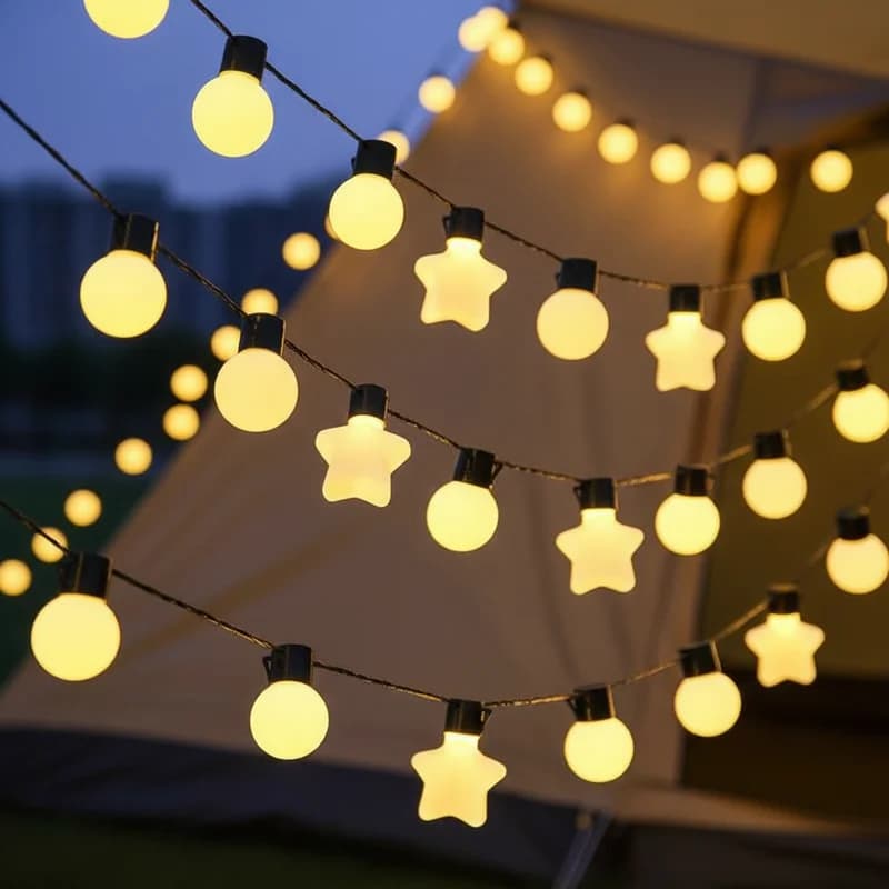 Luci Esterne a Stella G50, Lampadine per Ghirlande Stradali, Luci Fatate a LED, Decorazione per Giardino, Natale e Patio