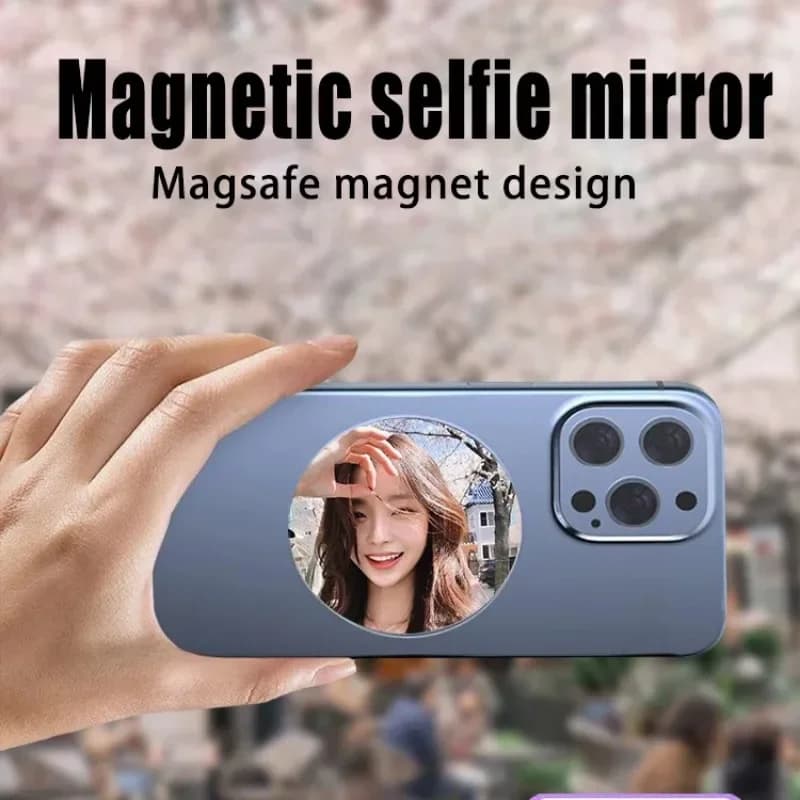 For Magsafe Magnetic Convex Mirror Smartphone Beauty Mirror Video Selfie Vlog Magnetic Mirror for streaming selfie accessories