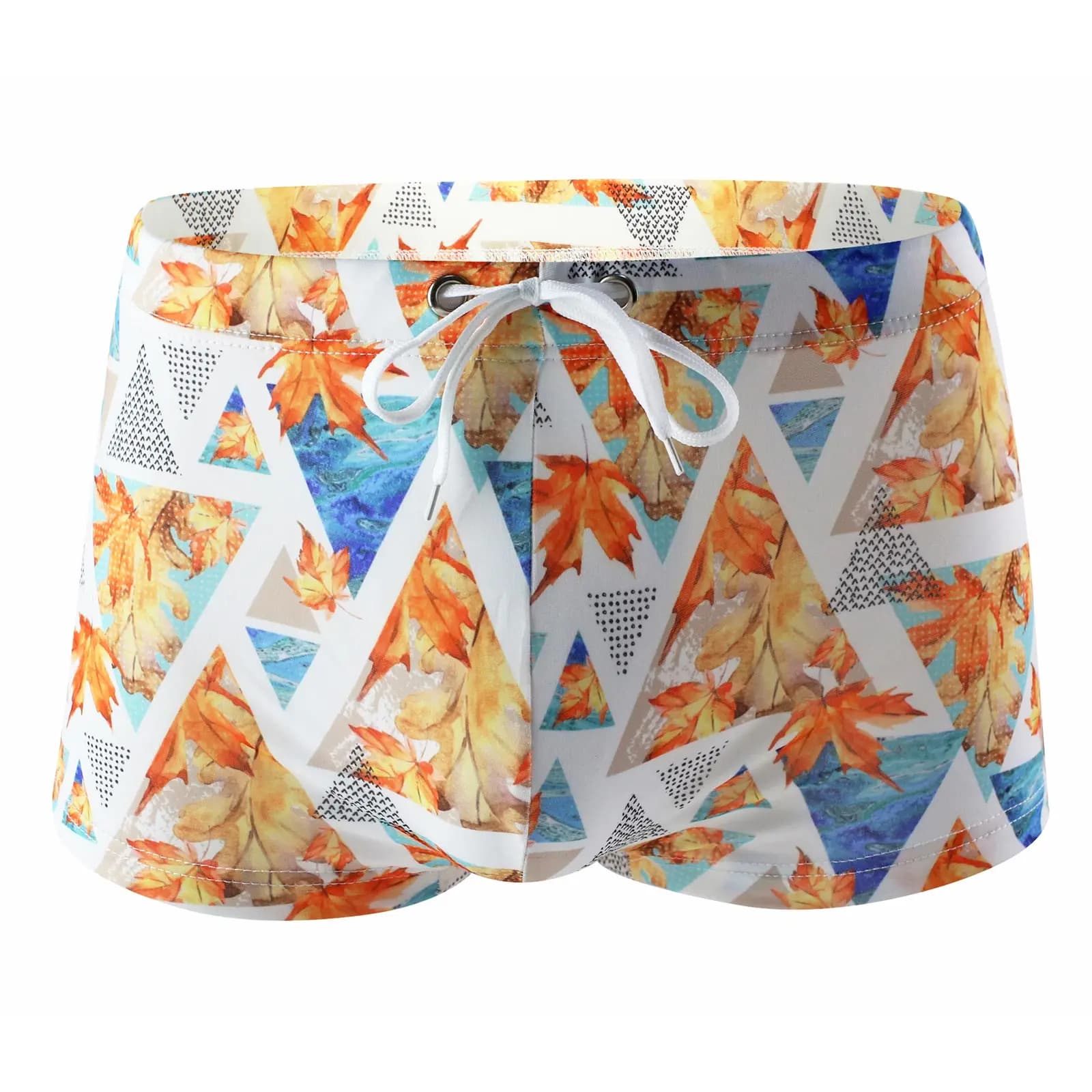 Sexy men's swimsuit with print, summer boxer, beach shorts, surf shorts, slim costume