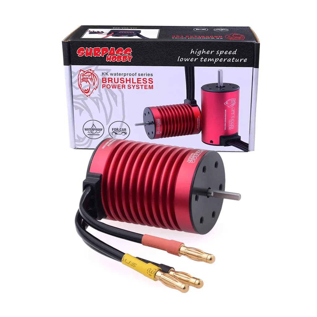Surpass Hobby Waterproof F540 Brushless Motor 3000KV 3300KV 3930KV 4370KV 45A ESC for 1/10 RTR RC Car Tamiya Axial Redcat HSP