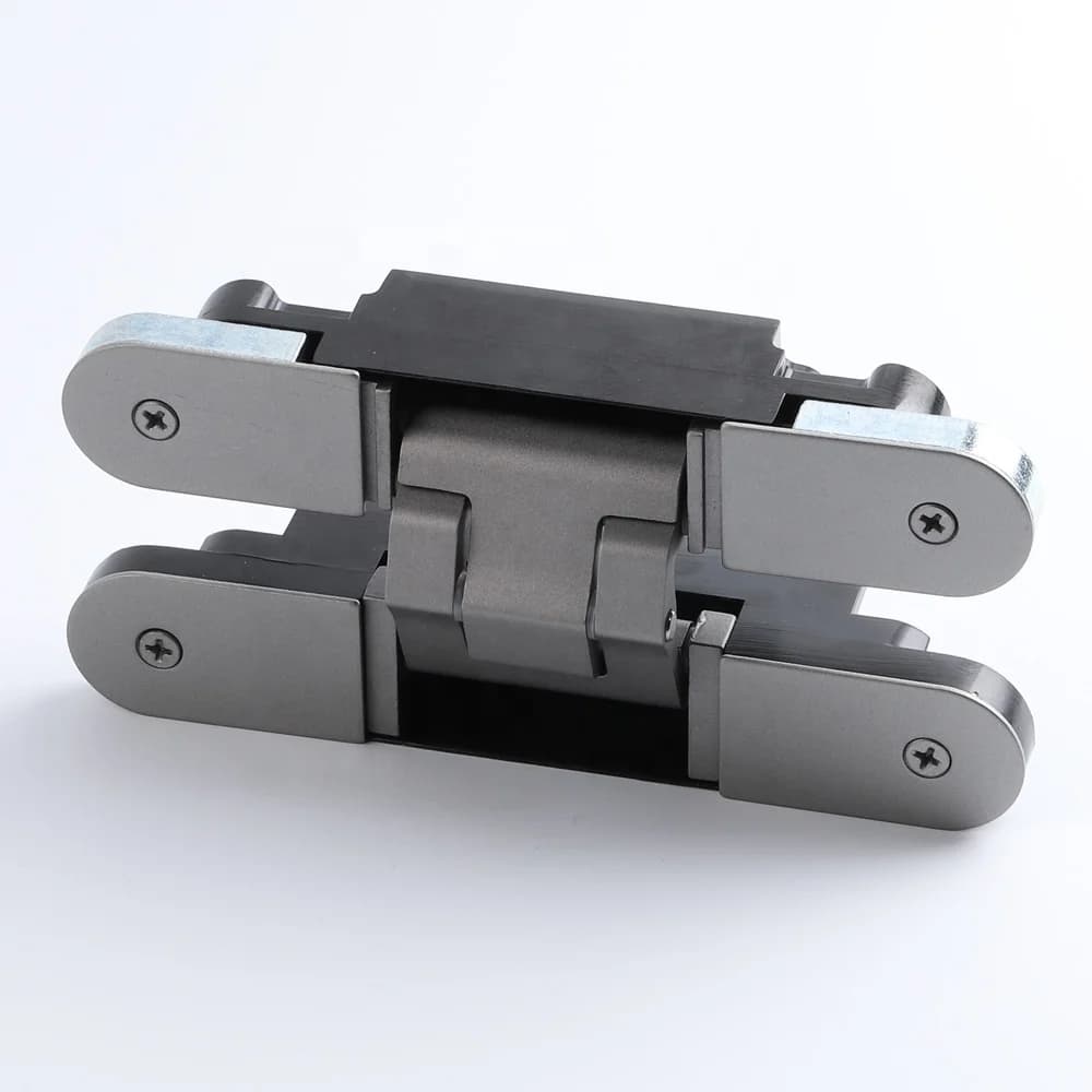 3D Door Hinge Adjustable in Zinc Alloy for Heavy Duty Cargoes, Metal Hidden Hinge for Interior Doors
