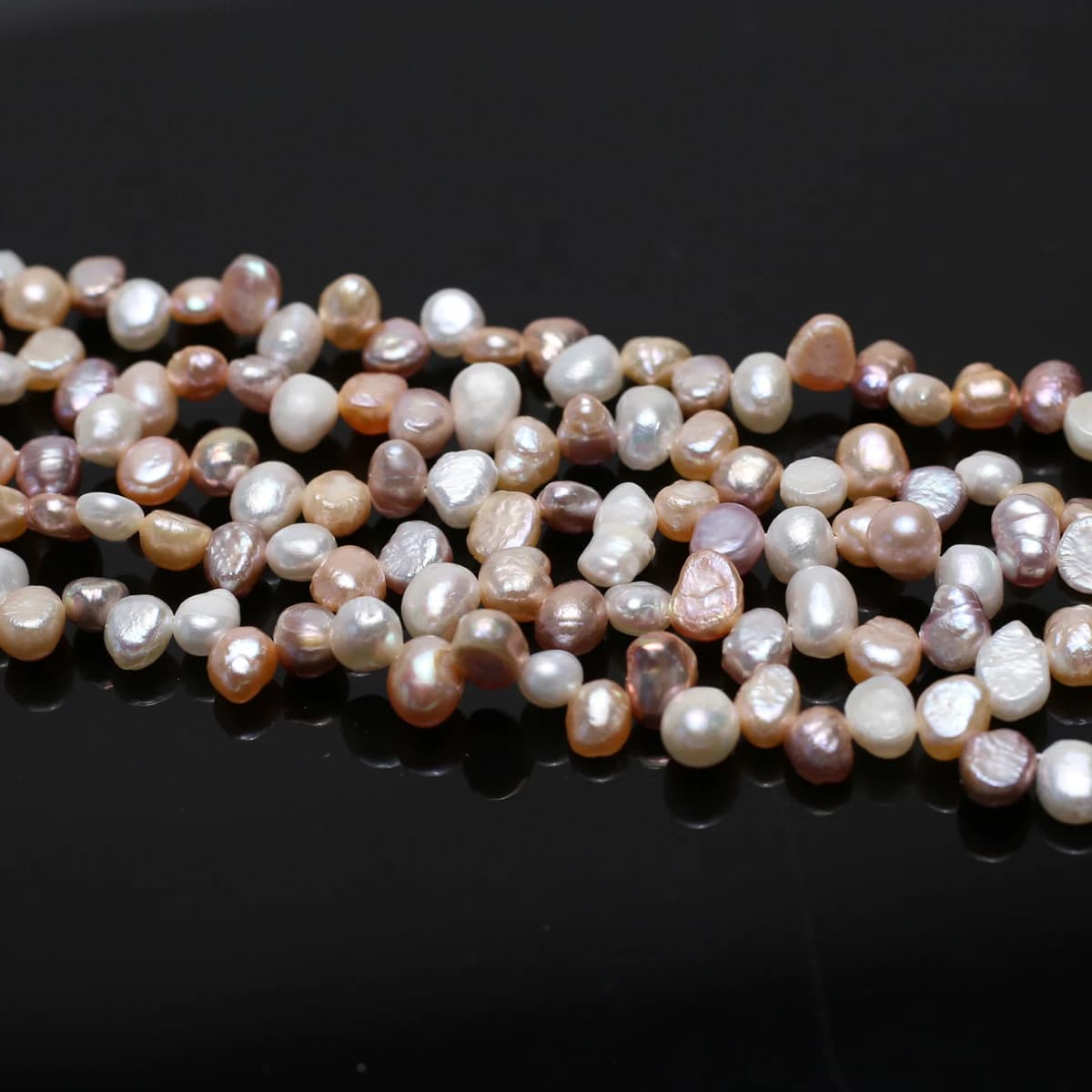 5-6mm AA naturale d'acqua dolce colorato triplo foro perla gioielli fare regalo collana fai da te accessori braccialetto donne di nozze