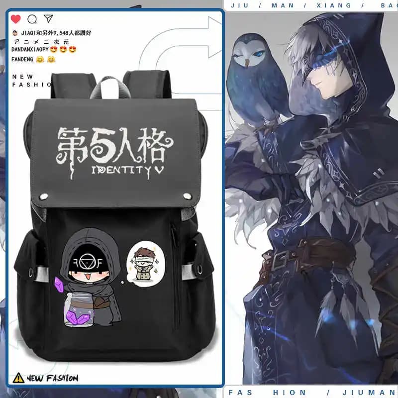 Gioco Anime Eli Clark Identity V Tema Borsa da scuola per cartoni animati Zaino per studenti Gioco Uomo Donna Zaino casual versatile