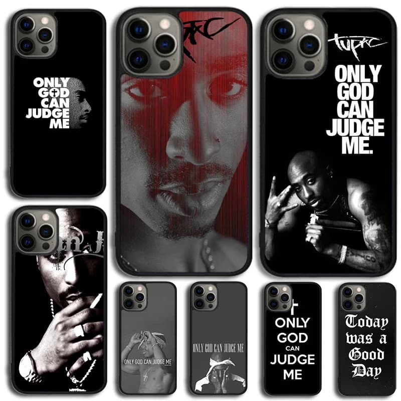 2pac Only God Can Judge Me Phone Case Cover For iPhone 17 Air 15 16 14 11 12 13 Pro MAX Plus