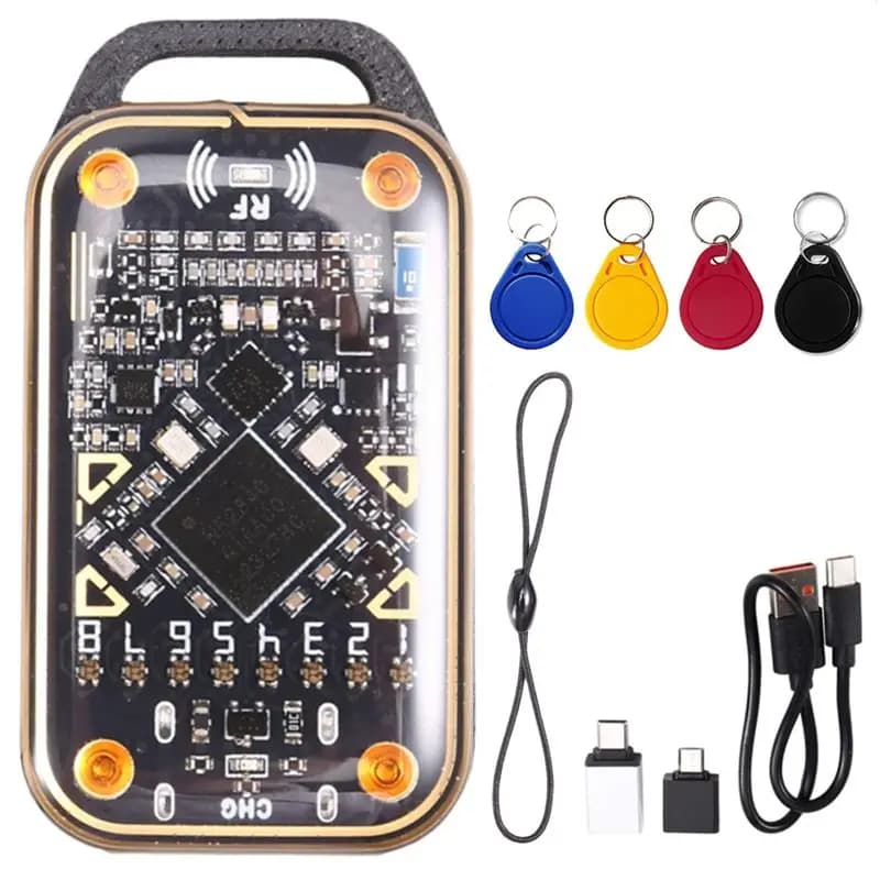 Emulatore di Smart Card Ultra Intelligente ABVO-Upgrade Chameleon + 4XUID Portachiavi RFID Chip Smart 125K 13.56M Decodificatore di Carte NFC Duplicatore