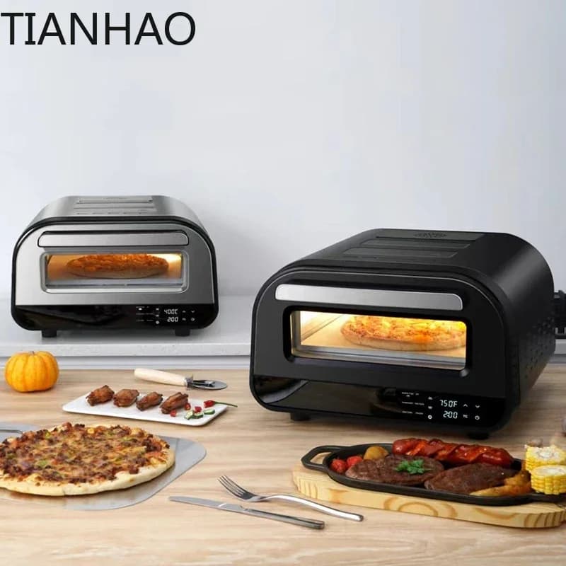 12 Inches Electric Pizza Oven Outdoor Pizza Oven | Rotating Stone
