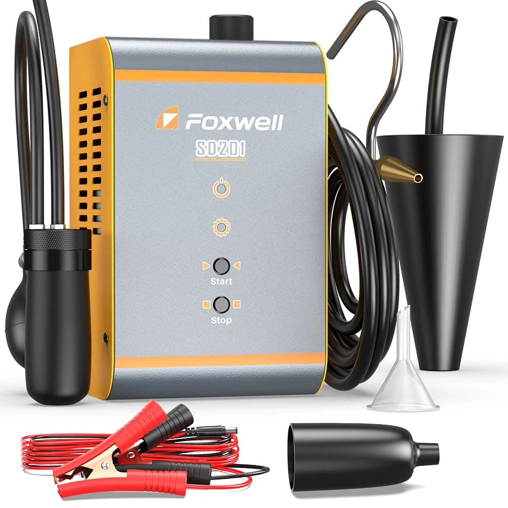 FOXWELL SD201 Auto EVAP Fume Generator Automotive Fume Machine 12V Vacuum Diagnostic Tester Pipe Fuel Detector Oil Loss