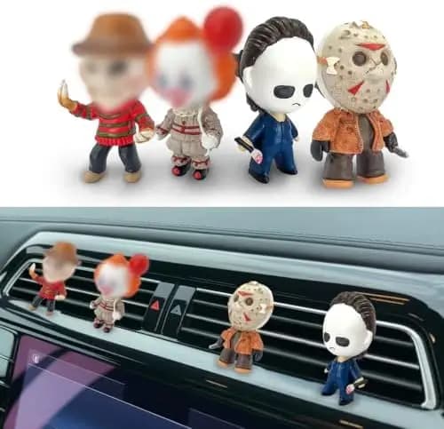 Horror 3D Resin Car Deodorant – Ghost Air Mouth Clip for Horror Lovers