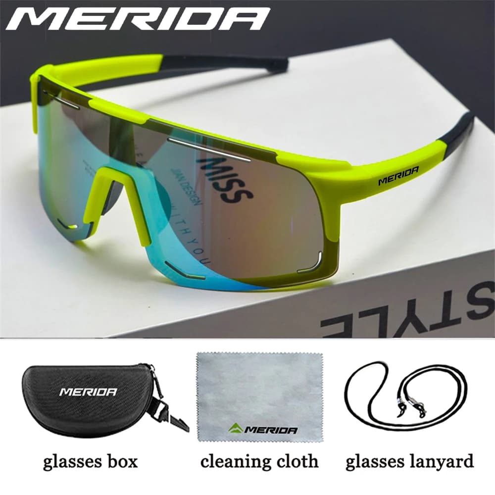 Merida occhiali da sole da ciclismo donna uomo occhiali sportivi UV400 occhiali da equitazione mountain bike lenti da esterno per bicicletta da strada