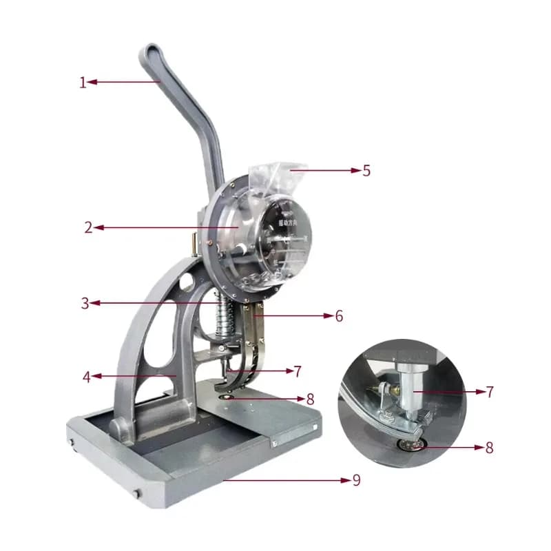 Semi-automatic Sunglasses Punching Machine For Eyelets for Banners/Top/Top/Card/Card/Cartons/Pvc Bag/KT Panel