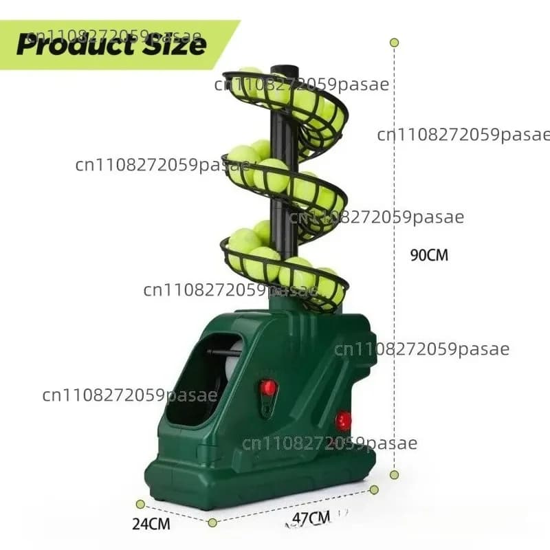 3819BH Tennis Ball Machine—Automatic Ball-Feeding Trainer, Single-Player Practice Machine with Multiple Angles