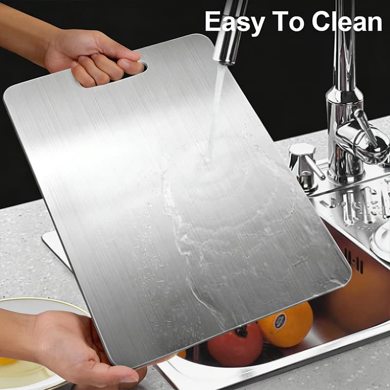 Titanium Cutting Boards for Kitchen Stainless Board 304 Steel Thickened Double Sided Food Grade Portable Fruit Meat Chopping