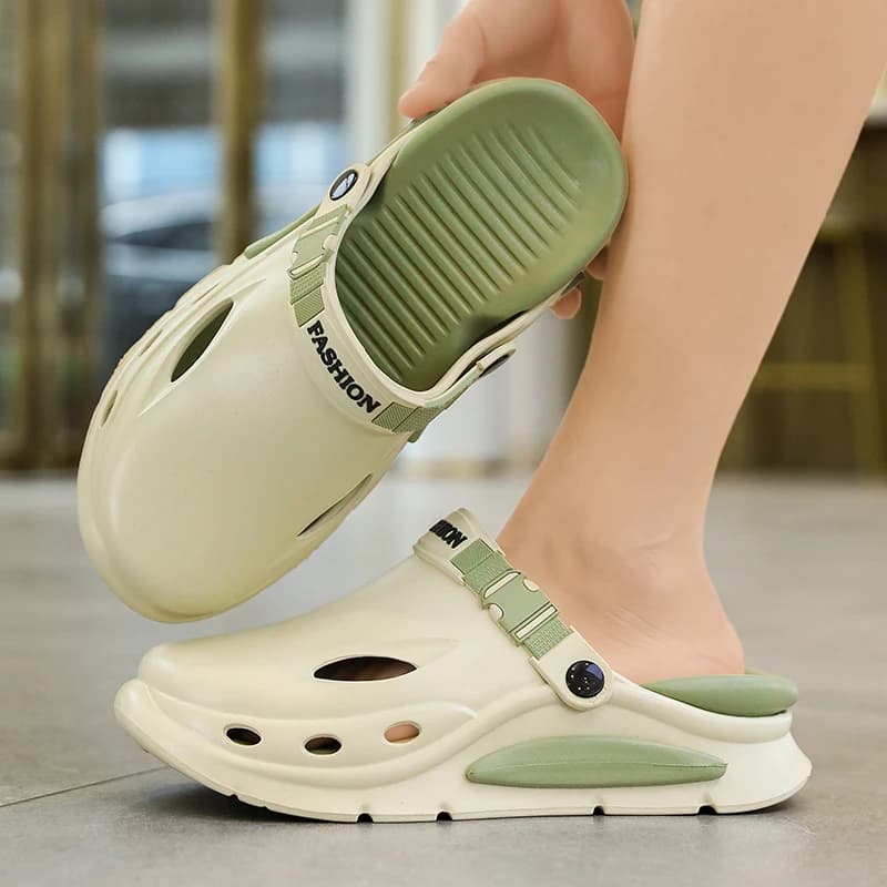 Ciabatte da Spiaggia per Uomo, Stile Semplice e Funzionale, Suola Spessa, Morbide, Elastiche, Antiscivolo, Sandali e Ciabatte in Eva