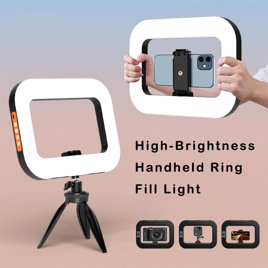 Anello luminoso da 20 W per telefono/fotocamera, luce selfie RGB dimmerabile per streaming live, trucco, video e fotografia YouTube
