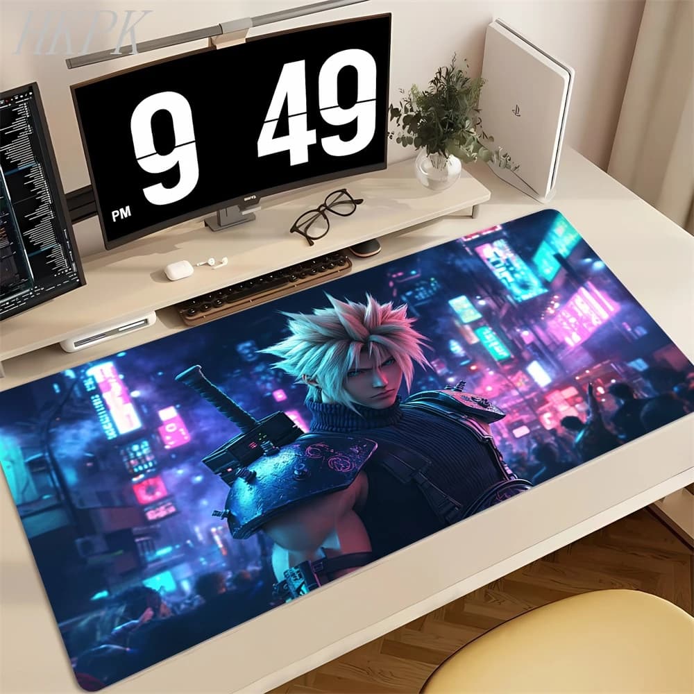 Final Fantasy VII Tappetino per mouse da gioco di grandi dimensioni HD Tappetino per mouse per computer Gamer Tappetino per mouse per laptop Mausepad per ufficio Tappetino per tastiera XXL Tappetini per scrivania