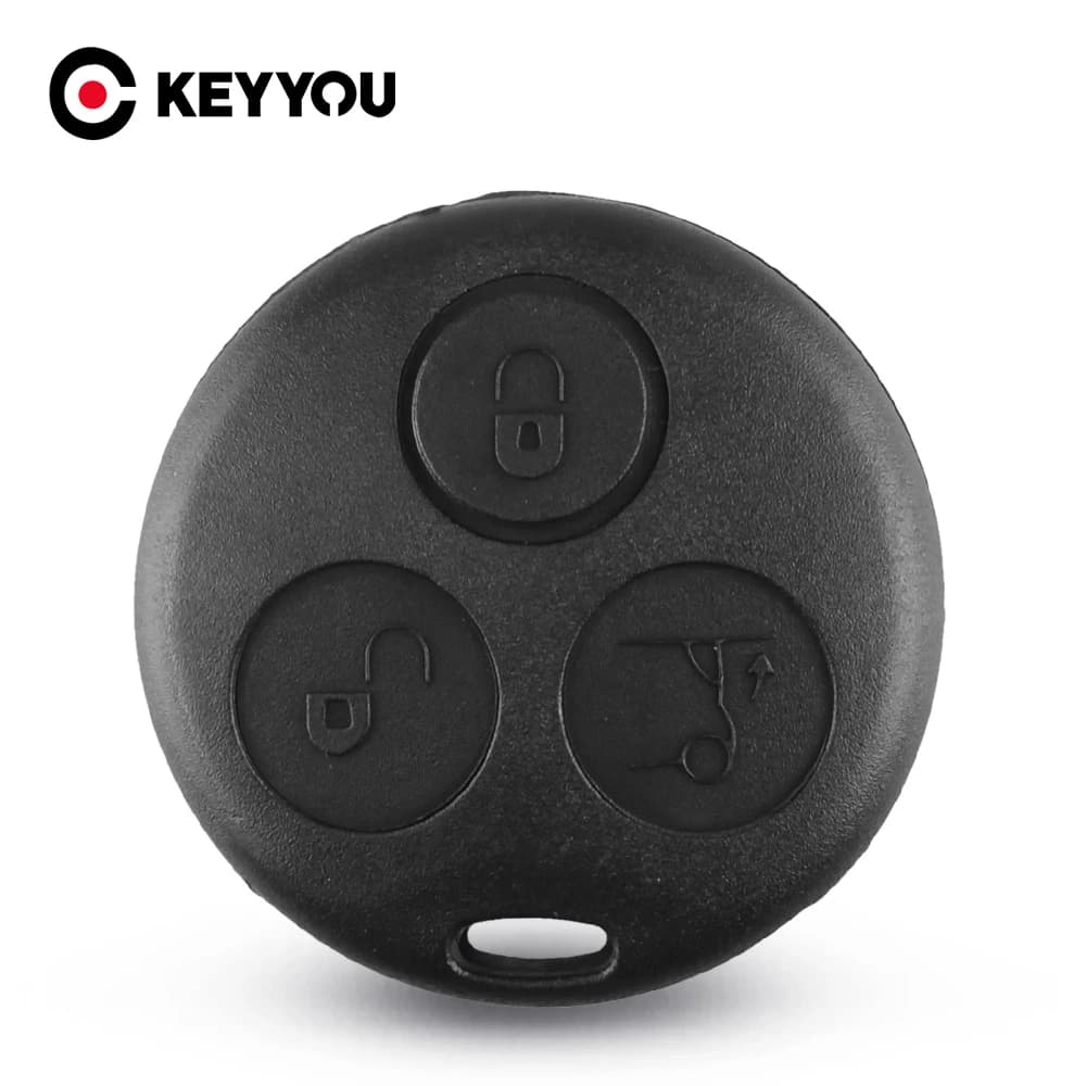 KEYYOU Chiave Dell'automobile Per Benz MB Mercedes Smart Fortwo 450 Forfour Roadster City Coupe Caso 3 Bottoni Senza Lama Chiave A Distanza Borsette Fob