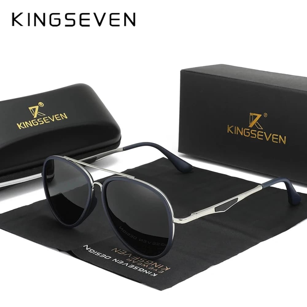 KINGSEVEN 2024 nuovi occhiali da sole polarizzati classici da uomo che guidano la pesca occhiali da sole maschili occhiali UV Blocking Oculos Vintage