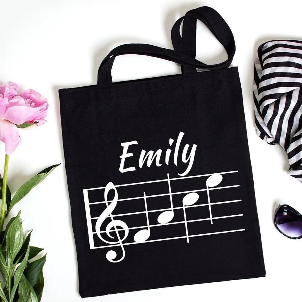 Musical Instrument Print New Style Women's Retro Artistic Student Backpack Ladies' Shoulder Bag Casual Fashionable Bag Handbag