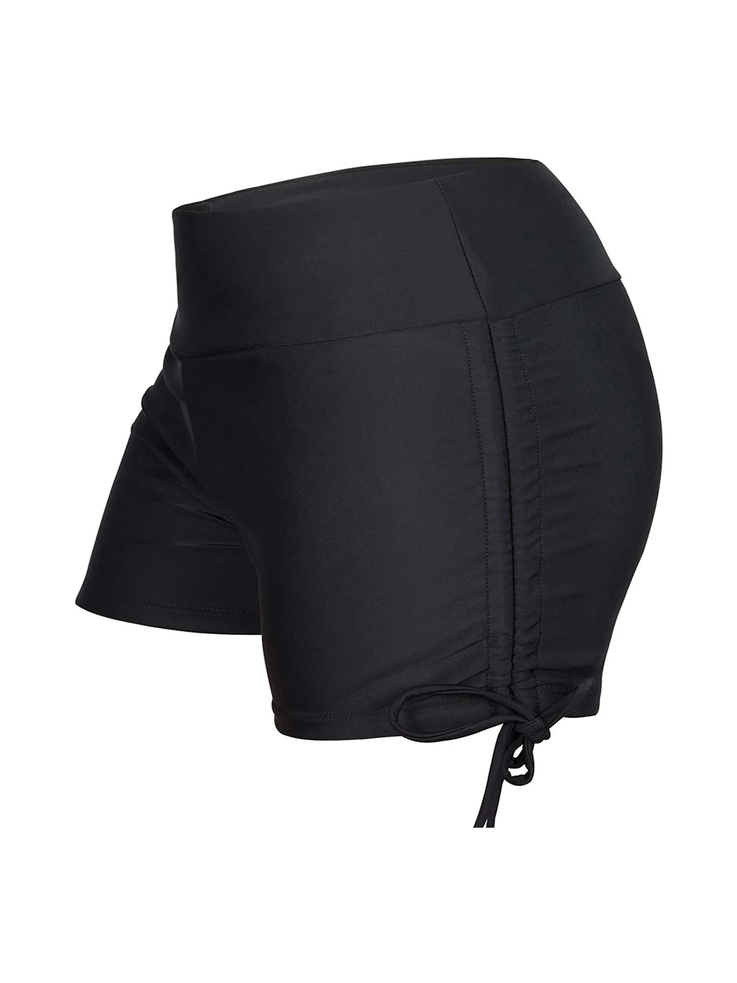 Women's high-end bathroom shorts with side, elasticized, sporty, boyshort type, for tankini, with UV protection