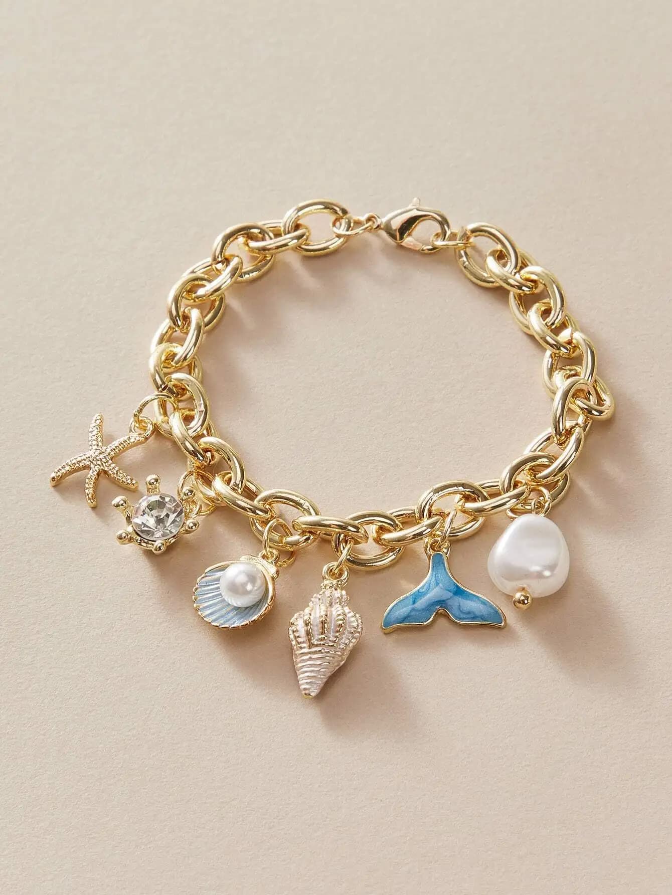 Bracciale con ciondolo a forma di conchiglia Andkiss Starfish per donna