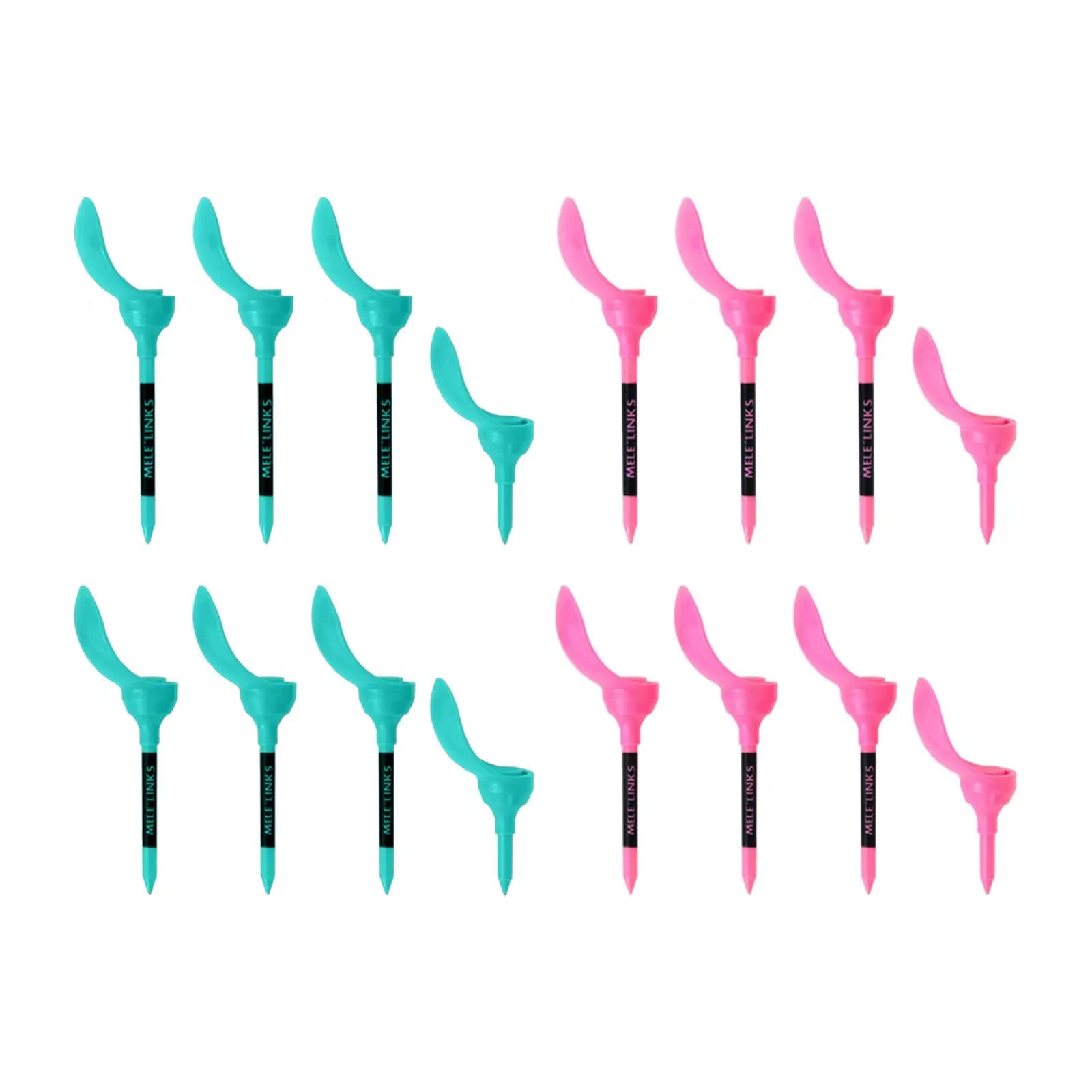 8 tee da golf a forma di petalo, compatto, riutilizzabile, leggero, porta palline, strumento per la pratica, accessori per campi da golf per allenamento ed esercizio