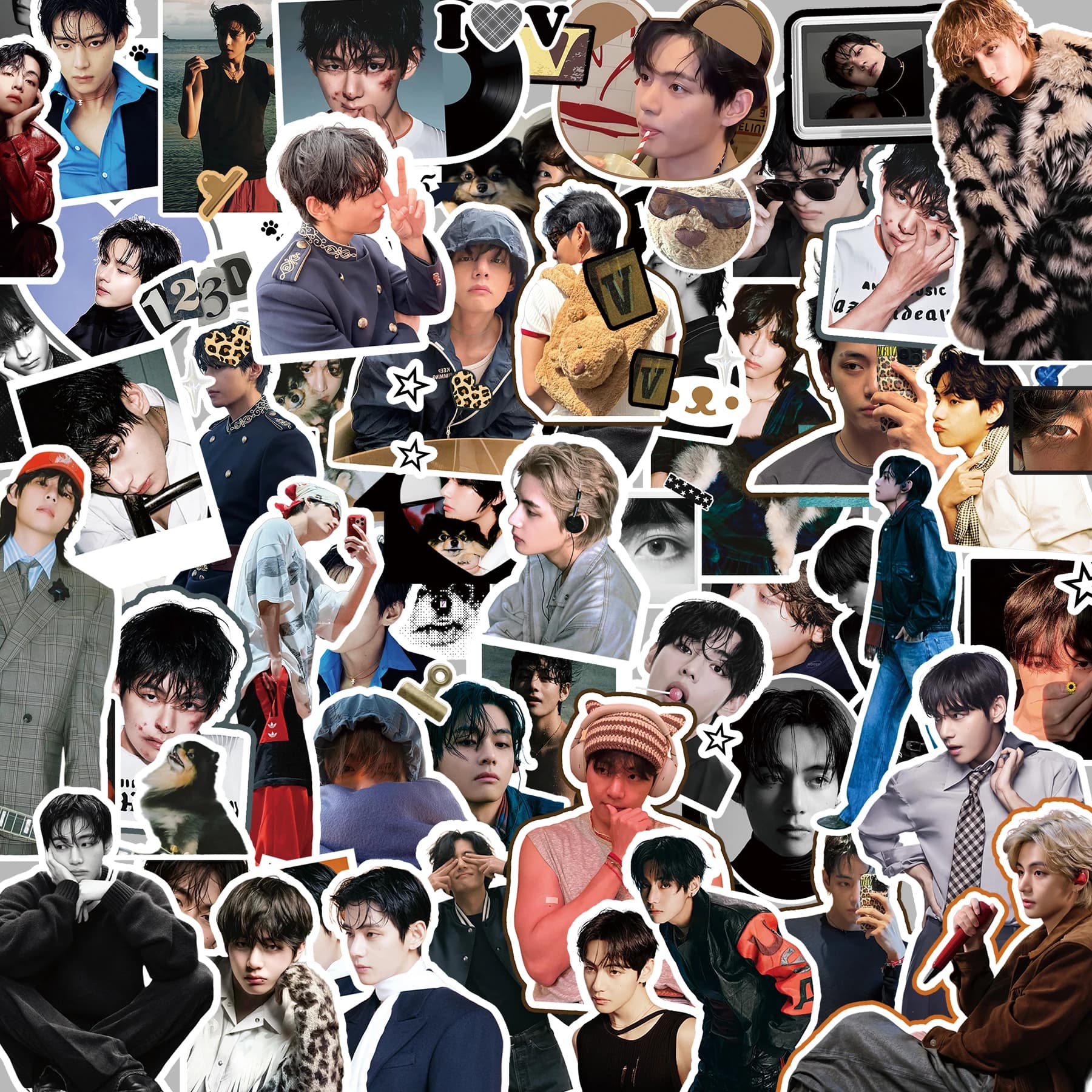6 SHEETS IN 1PACK,B-BTS,K-pop,ARMY OT7, ARIRANG （THV）themed Sticker Set.