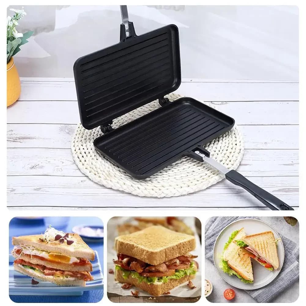 Double-Sided Frying Pan Non-Stick Sandwich Maker Waffle Pancake Snack Griddle Pan Bread Barbecue Plate Kitchen Cooking Tools