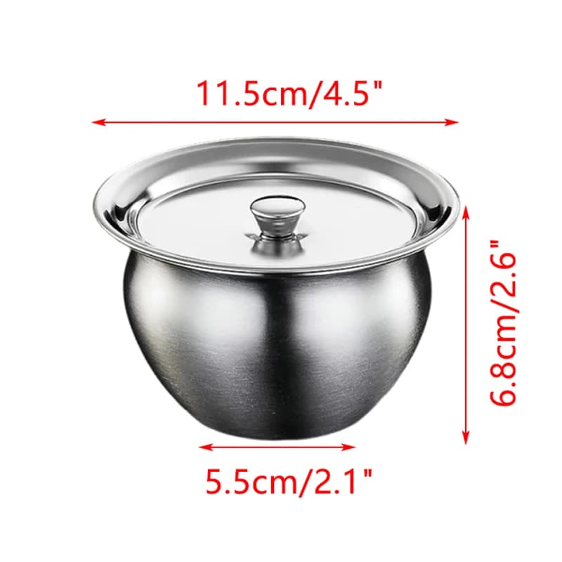 Ciotole per Zuppa con Coperchio, Contenitori per Alimenti, Utensili da Cucina, Ciotole in Acciaio Inox per Uova al Vapore, Ramen, Riso, Frutta, Insalata, Stufati