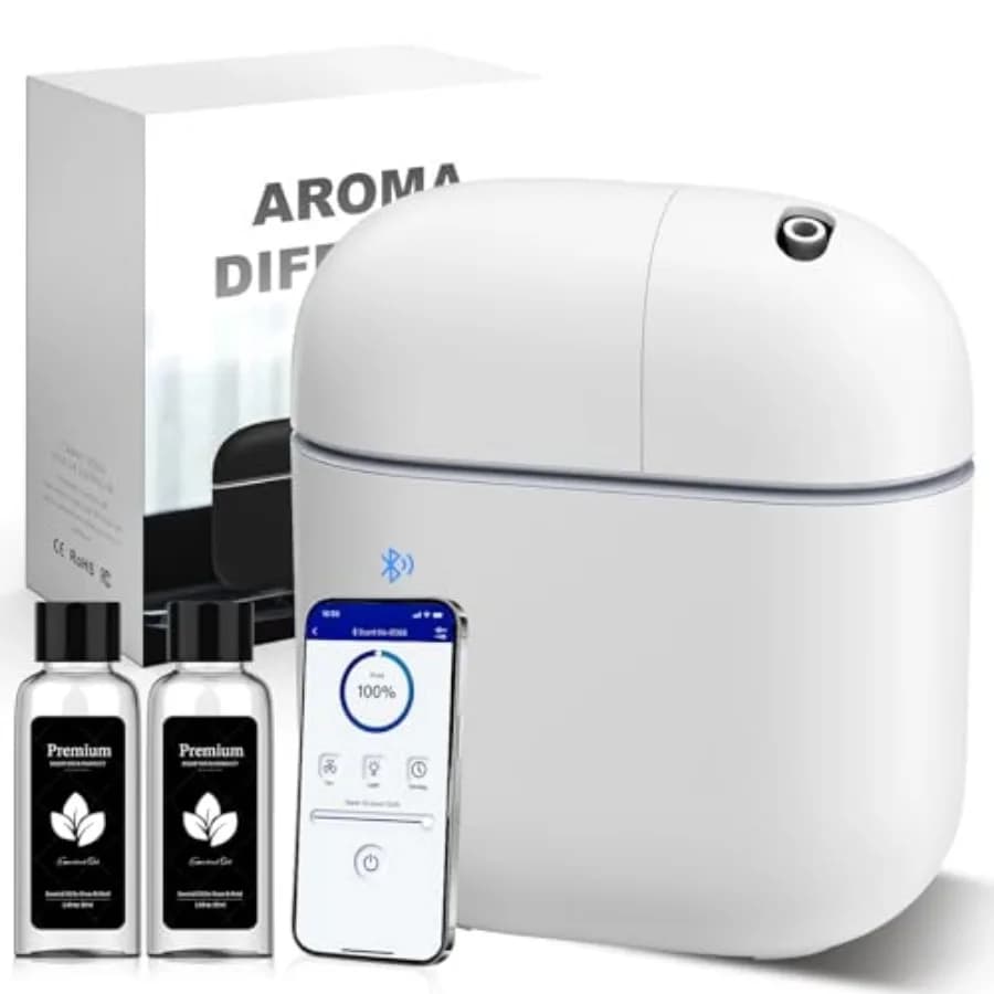 Kit Diffusore di Fragranze per Hotel e Casa, Include 2 Oli Premium, Diffusore di Aromi Senz'Acqua, Copertura per 3500 Piedi Quadrati App C