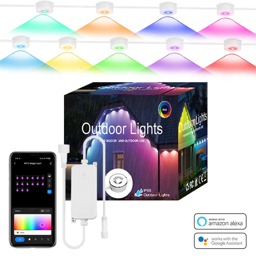 Stringa Luminosa LED RGBIC Intelligente Compatibile con Alexa, Luce da Parete Interna Cambia Colore per Feste e Sincronizzazione Musicale