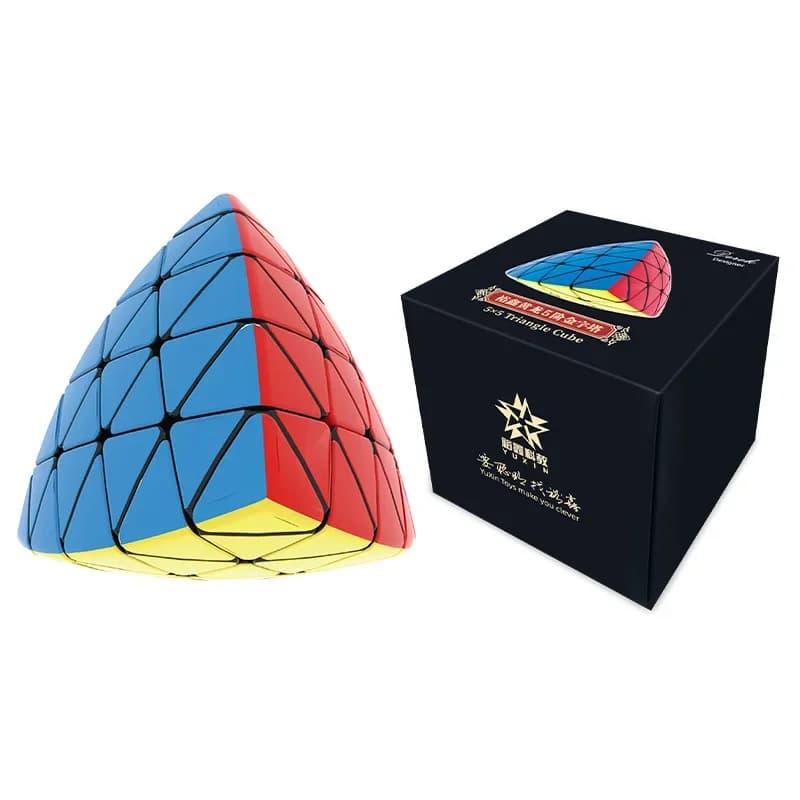 [JudyCube] Yuxin Huanglong Pyraminx 5x5 Cubo di Velocità Magica Senza Adesivo Giocattoli Fidget Professionali Huanglong 5x5 Piramide Cubo Magico