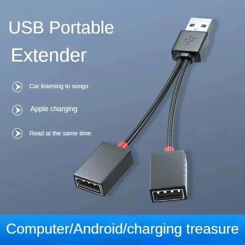 Adattatore USB multifunzione 1 in 2 uscita da maschio a femmina, cavo splitter HUB per ricarica laptop, PC e telefoni Android