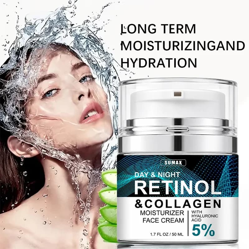 50ML Retinol Cream For Face Hydrating Shaking Skin Care Collagen Hyaluronic Acid Creams Products For Face Skin Care
