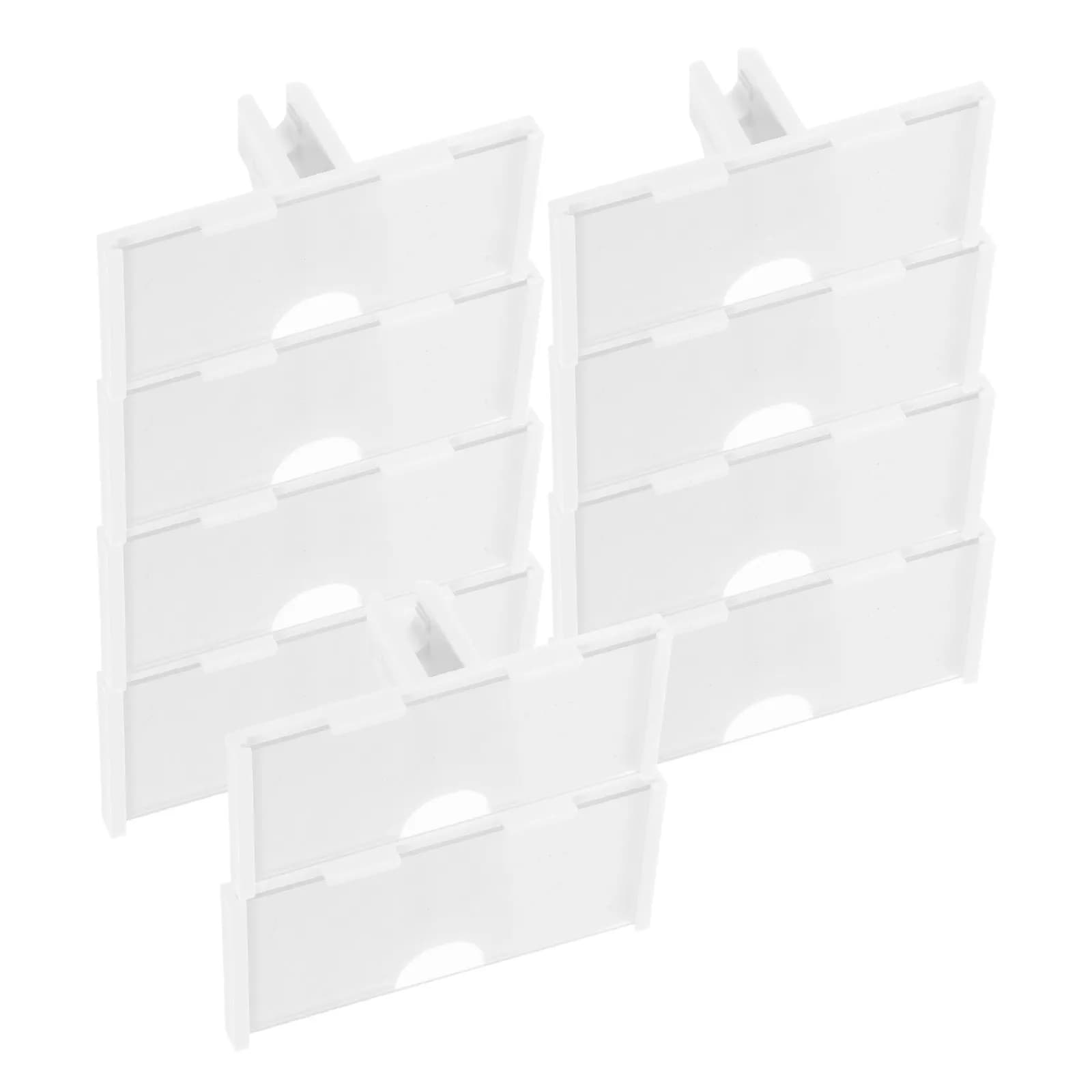 10 Pezzi Porta Prezzi in Plastica, Clip per Etichette Bianche per Negozi al Dettaglio, Supermercati, Scaffali, Etichette Espositive Riutilizzabili, Forniture per Supermercati