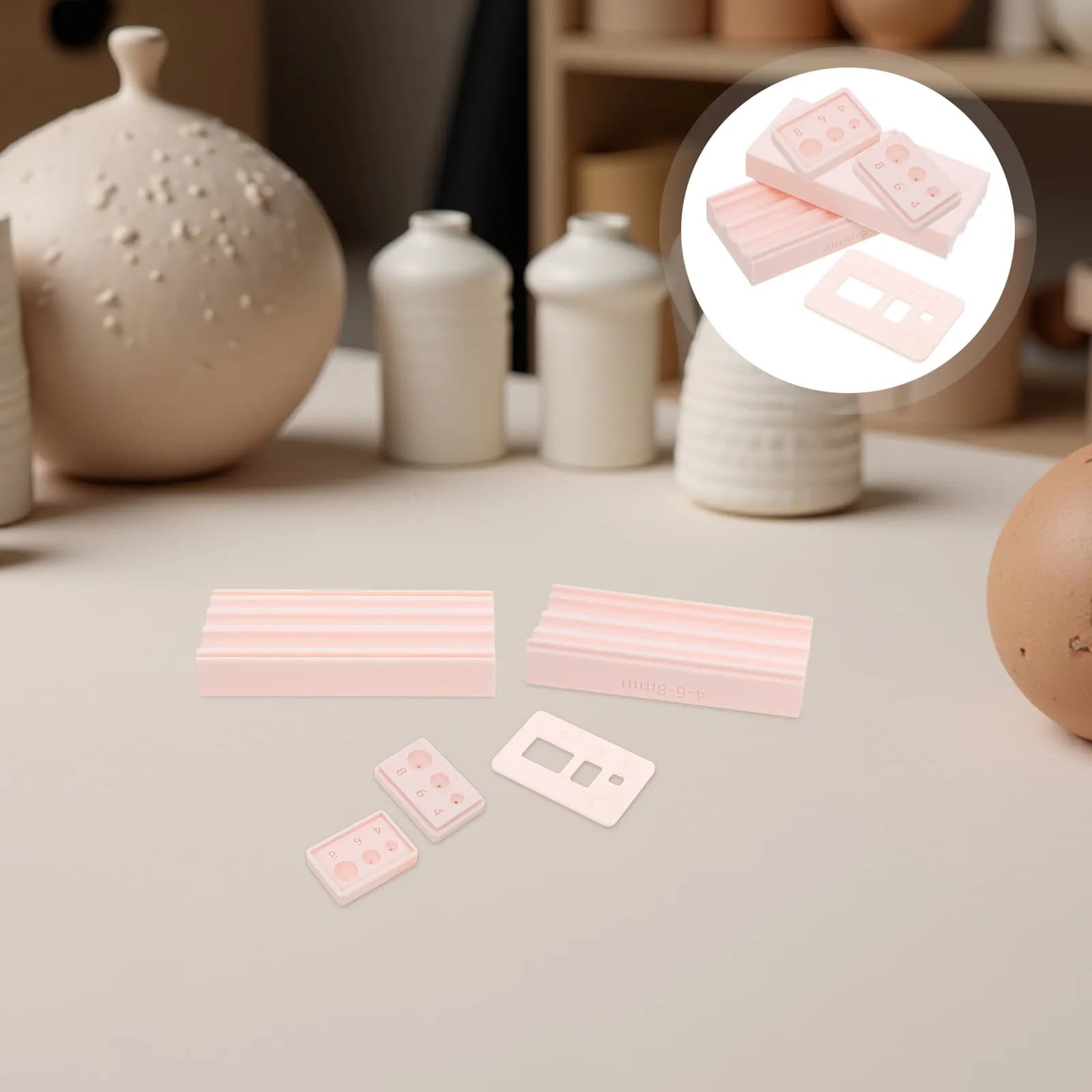 Set di Stampi per Argilla Polimerica, Rullo per Perline, Strumento per Creare Fori Precisi da 4, 6, 8 mm, Attrezzo per Gioielli Fai-da-Te, Stampi per Lavori Artistici