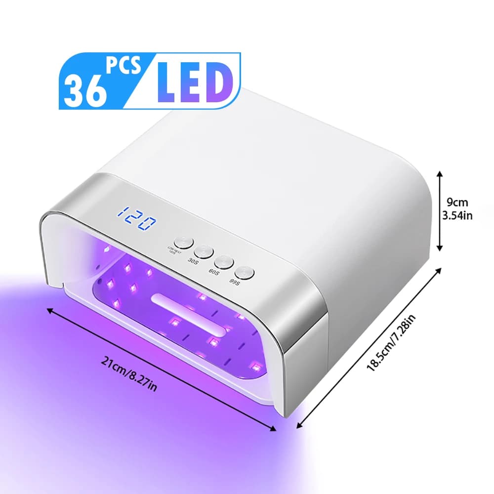 DianaBeauty Lampada UV per unghie Asciugacapelli portatile con 4 impostazioni timer Lampada per manicure professionale con strumenti per unghie con sensore intelligente