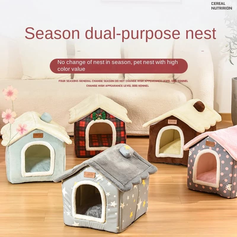Nido pieghevole per cani/gatti cuccia per gatti staccabile e lavabile cuccia per cani nido per gatti al coperto adatto per animali di piccola e media taglia