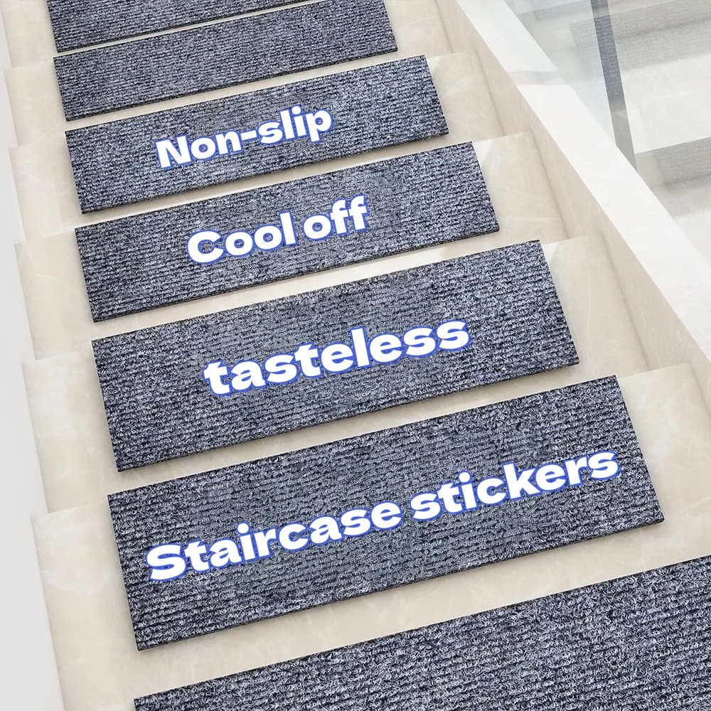 5 Pz 20x100 cm Self-adhesive Stairs Non-slip Mat Water Absorbent Safety Mute Pad Step Non-slip Mat Floor Protection