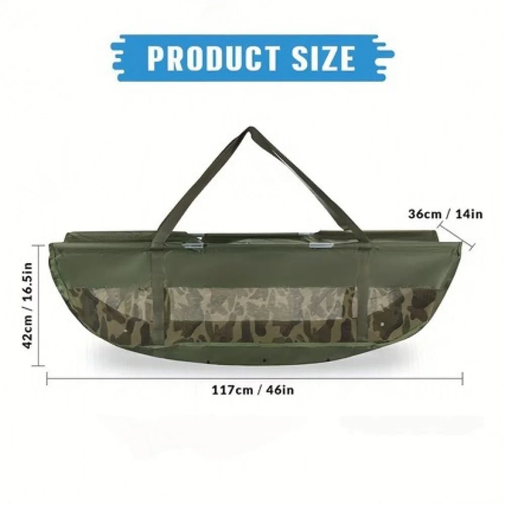 Durable Folding Fish Weighing Bag Carp Fishing Sling Portable Net Carrier Measuring Equipment For Angler Storage