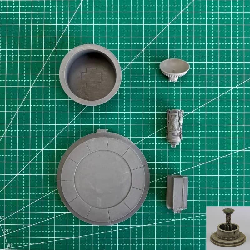 Kit modello in resina pressofusa in scala 1/35 Modello di scena di fontana d'acqua smontato non verniciato
