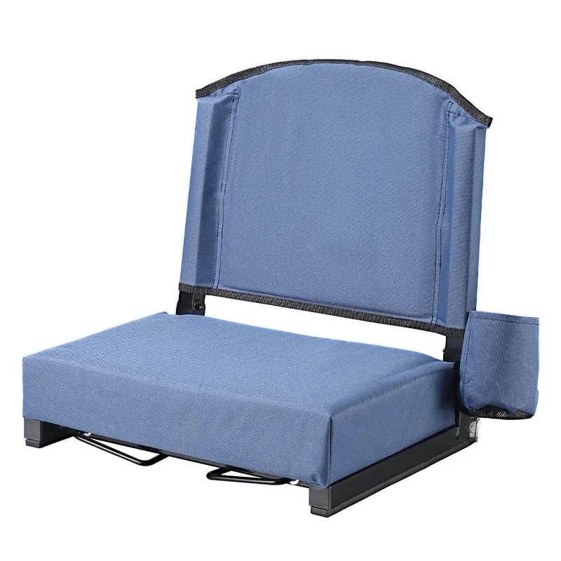 Sedia pieghevole da stadio in tessuto Oxford, sedia pieghevole da campeggio con cuscino, sedia da spiaggia portatile