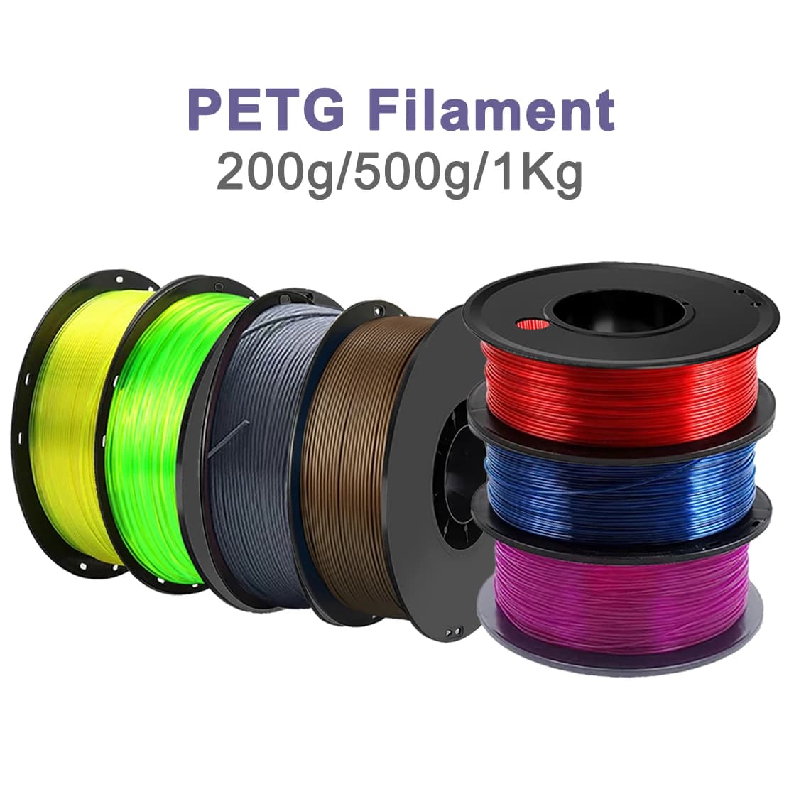 200g/500g/1Kg PETG 3D Printer Filament Transparent Blue Red 3D Printer Material PETG Black Purple ROSA Green transparent 1.75mm
