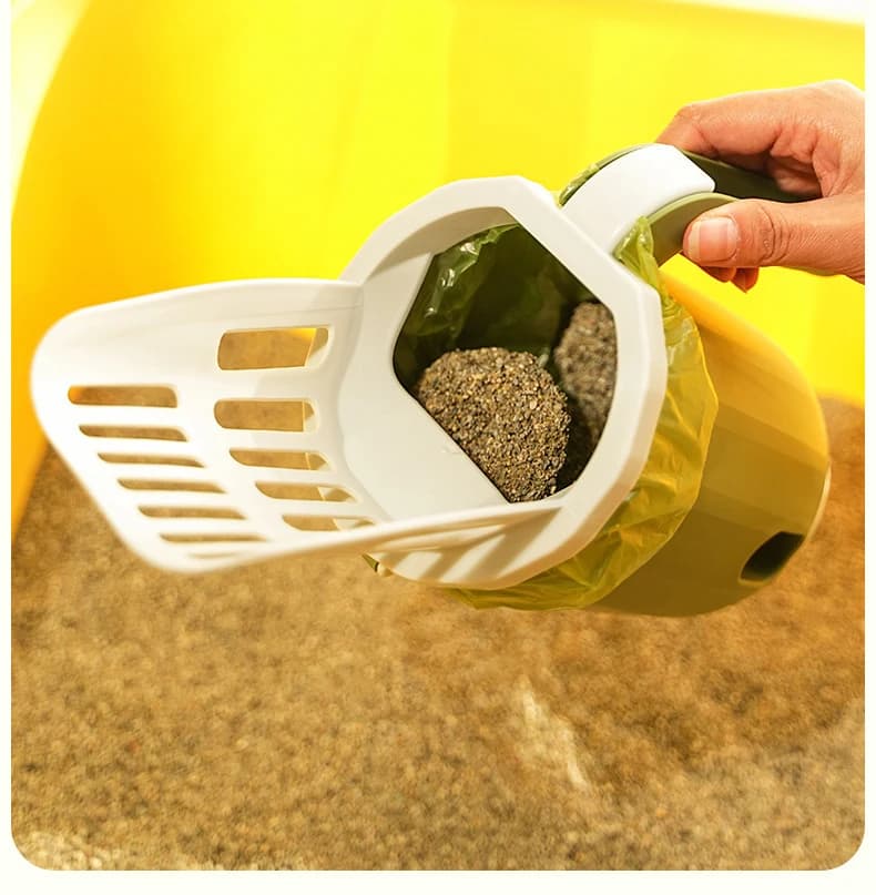 Animali domestici Lettiera portatile Scoop Autopulente Sabbia Lettiera Pala Kitty Toilette Sabbie Cat ShovelPoop Sabbia Pulita Artefatto Strumento