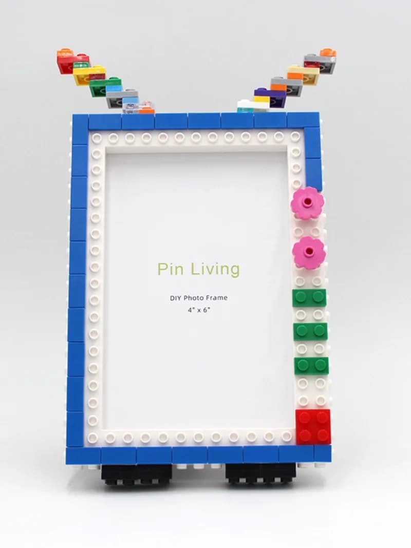 Diy Time Space TV Building Blo Picture Frame Display Stand Children's Photo Frame Baby Hanrt Activi Gift Rectangle ...