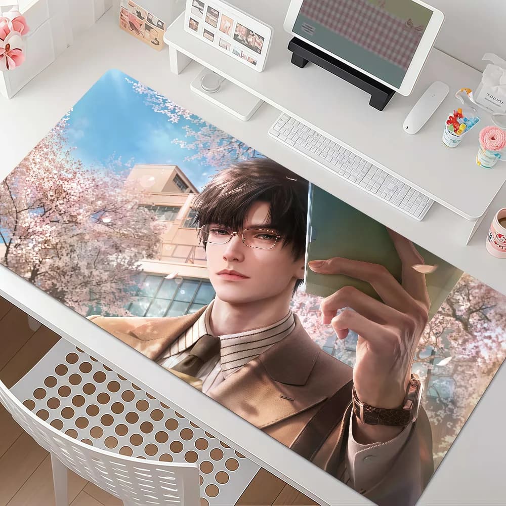 Game Love And Deepspace Zayne Mouse Pad Anti Slip Rubber Edge Locked Thickened Laptop Gaming Desk Mat