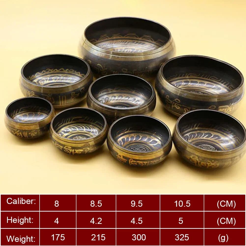Yoga Meditation Chanting Bowl Brass Chime Handicraft Metal Buddha Sound Bowl Tibetan Bell Yoga Meditation Bowl Singing Bowl