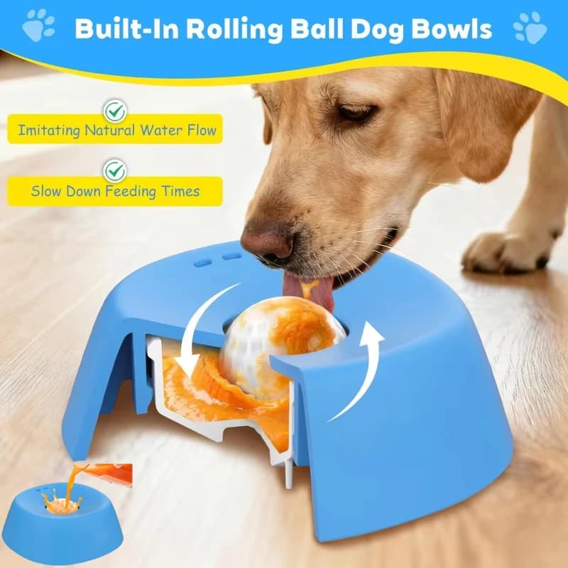 Ciotole Liquide Anti-ingozzamento per Cani, Ciotola a Forma di Osso Antiscivolo per Zuppa, Ciotola per Licking Bowl per un'Alimentazione Sana, Antiscivolo e Anti-ingozzamento