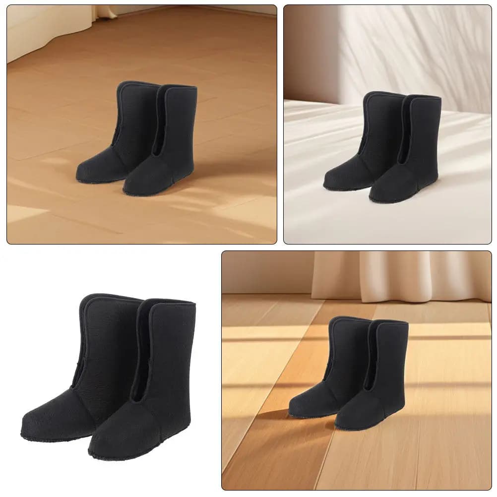 1Pair Male Rain Boot Liners Thick Warm Insulated Detachable Boot Inserts for Winter Outdoor Activities Hiking Skiing
